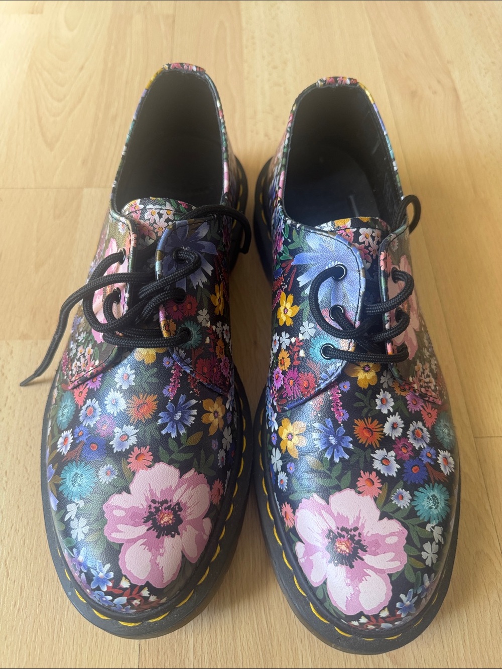 Dr. Martens 1461 WOMEN'S FLORAL OXFORD SHOES - Picture 2 of 6